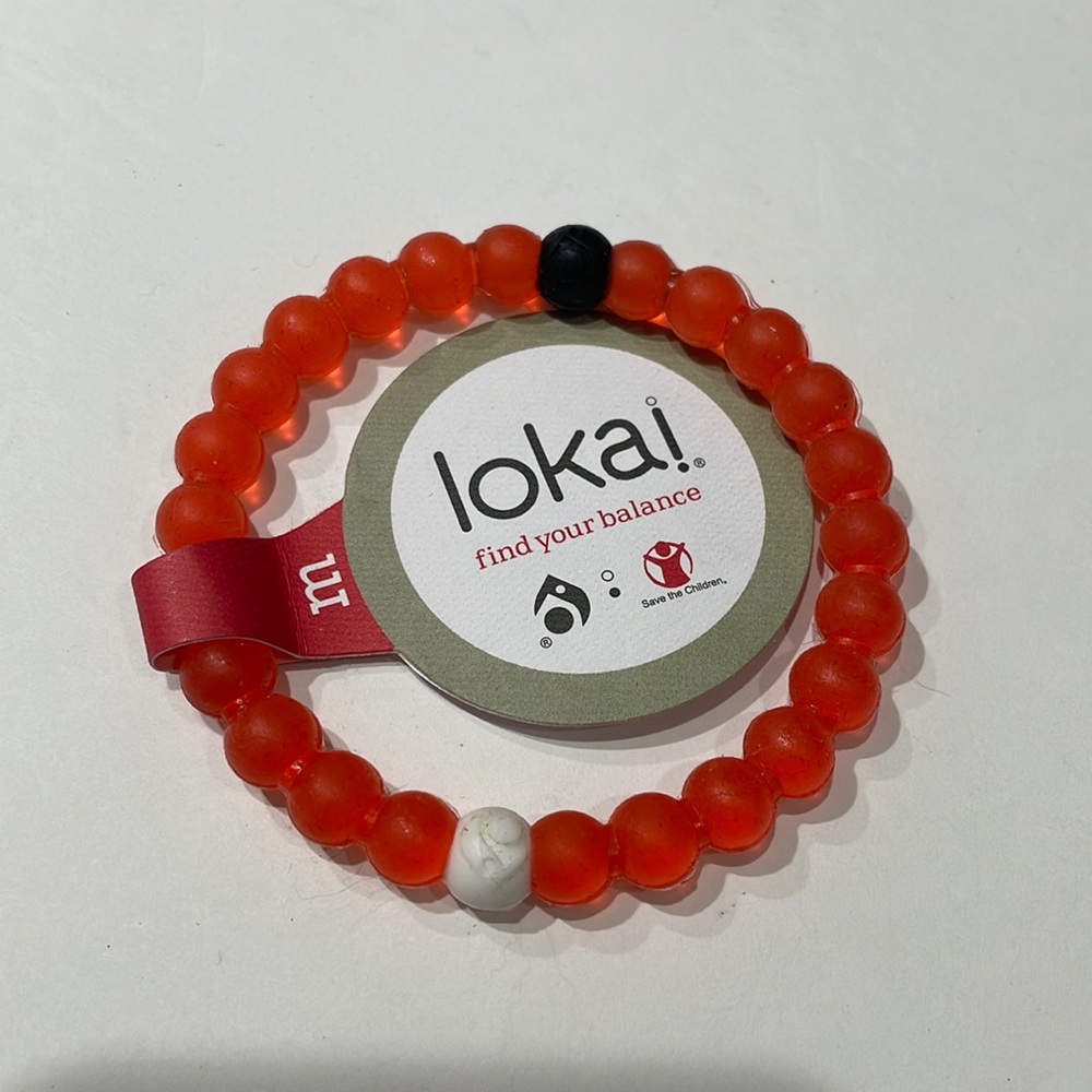 NWT Lokai Save the Children charity red Bracelet size M